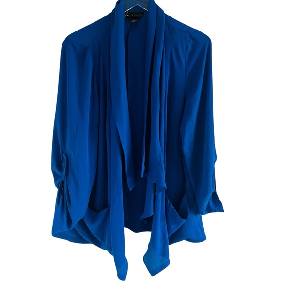 Lane Bryant Tops - Lane Bryant Open Blue Draped Cardigan Top